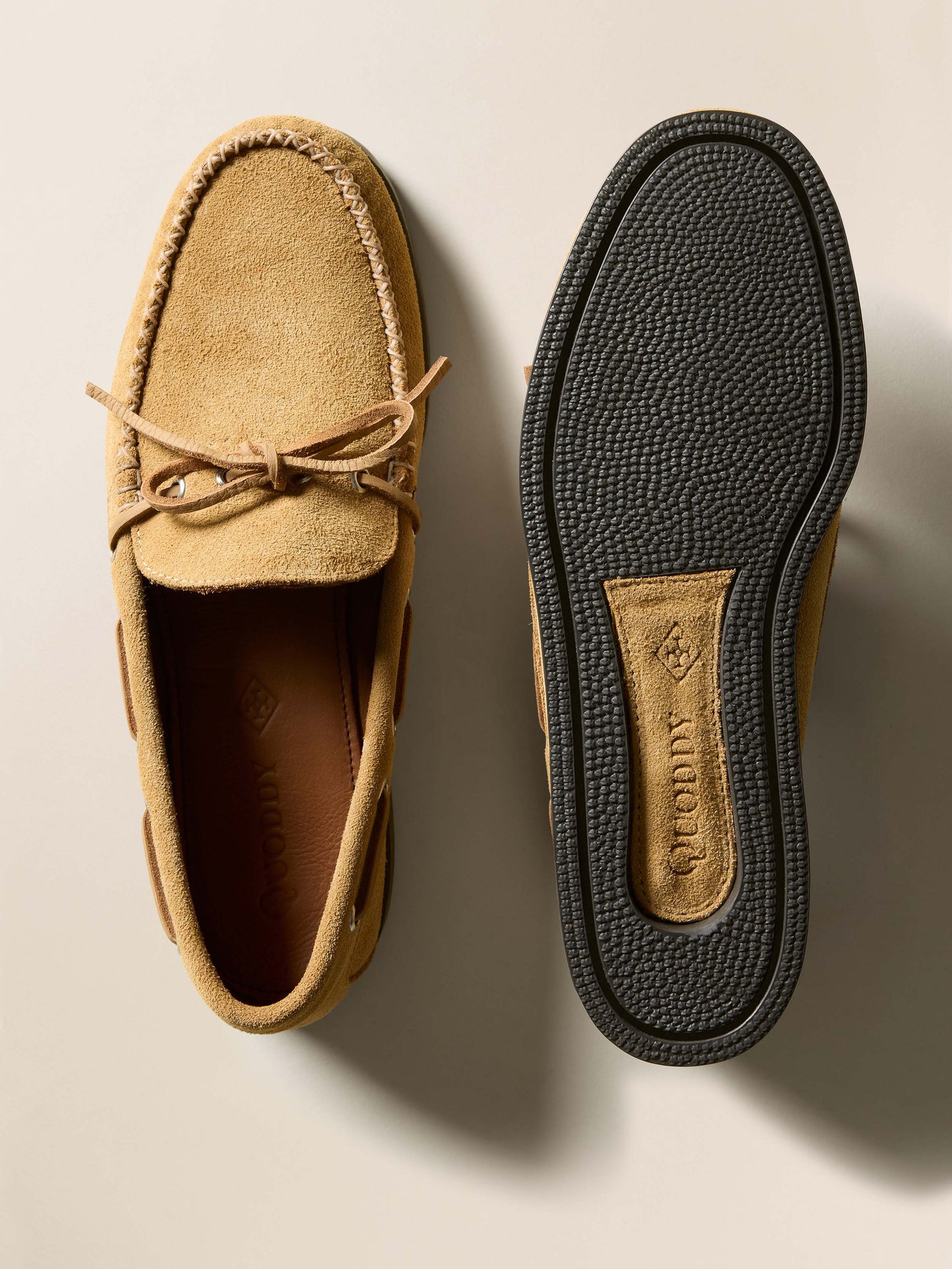 Quoddy X Faherty Men's Canoe Shoe - Khaki Suede