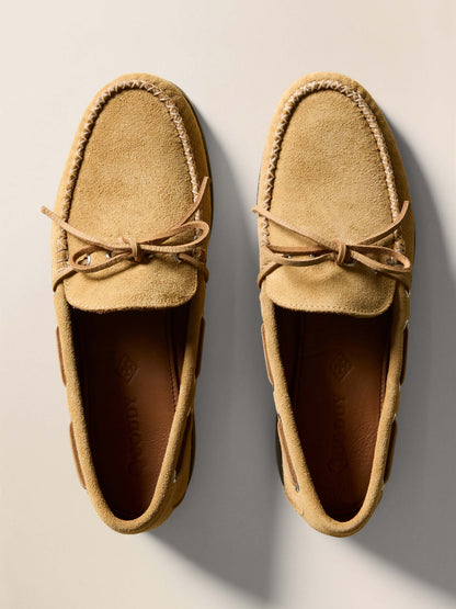 Quoddy X Faherty Men's Canoe Shoe - Khaki Suede