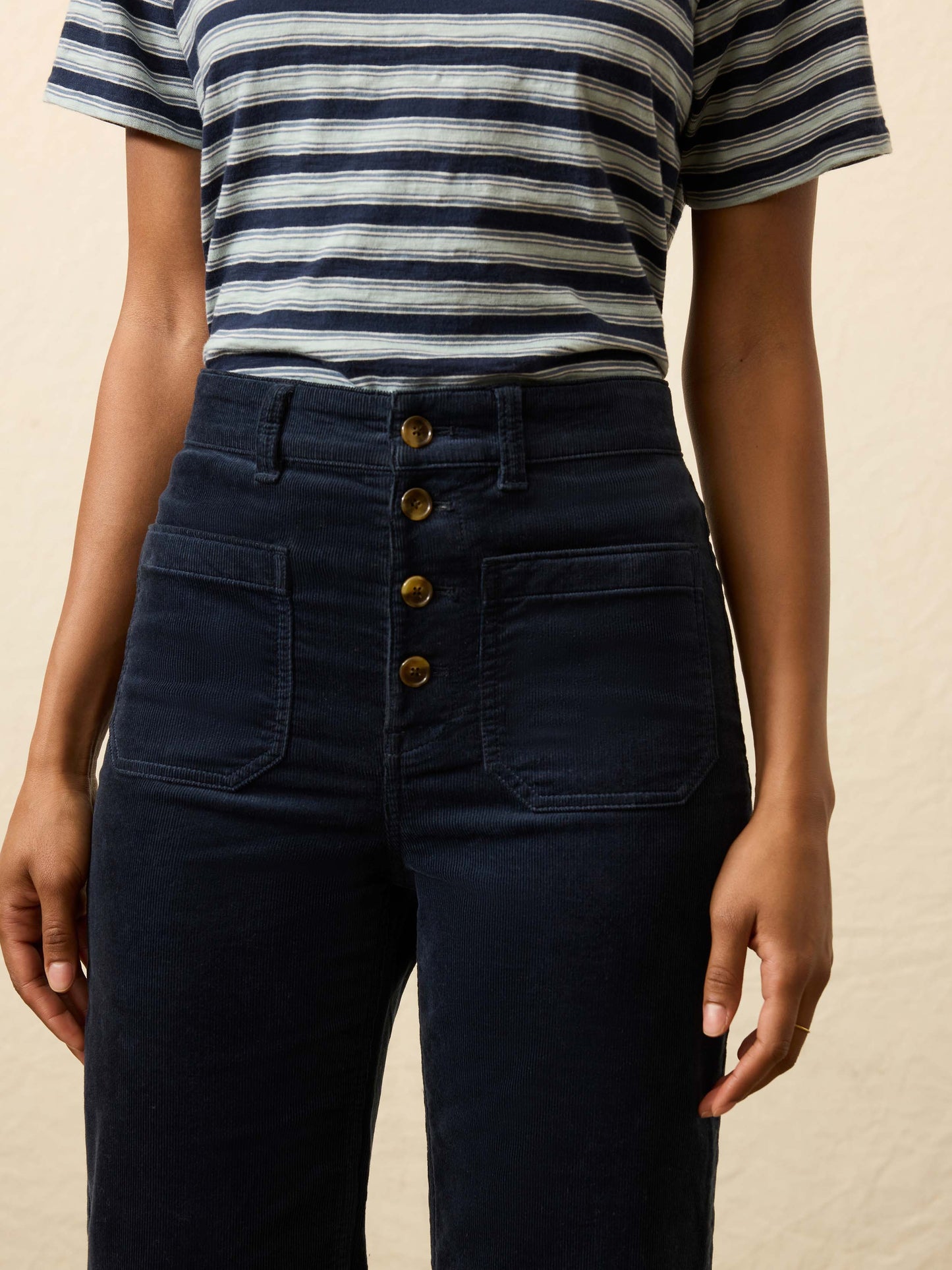 Stretch Terry Cord Patch Pocket Pant - Abyss Navy