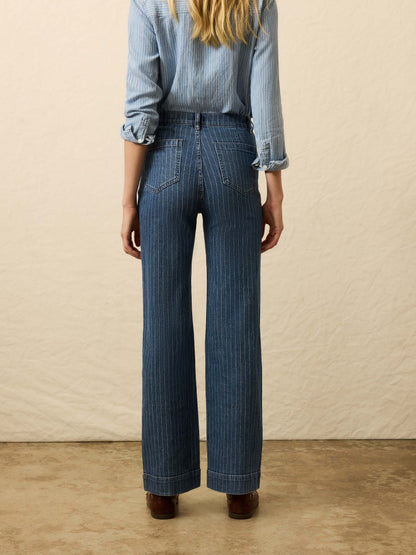 Sunwashed Denim Patch Pocket Pant - Dusk Stripe Wash