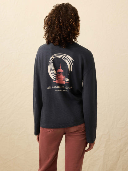 Sunwashed Cotton Fisherman Henley - Blue Nights