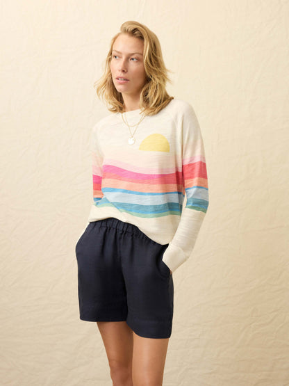 Sunwashed Organic Crewneck - Sun Spritz Soleil