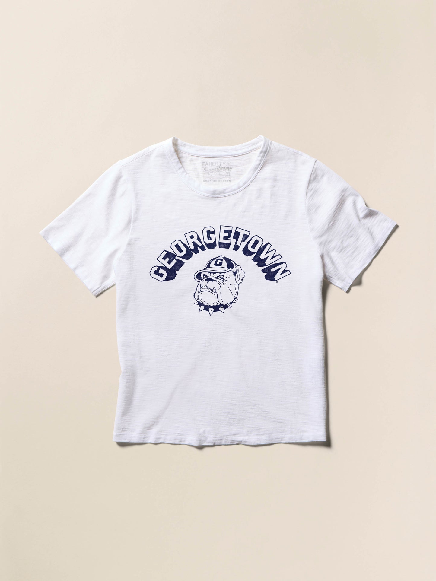 Georgetown Sunwashed Essential Tee - White