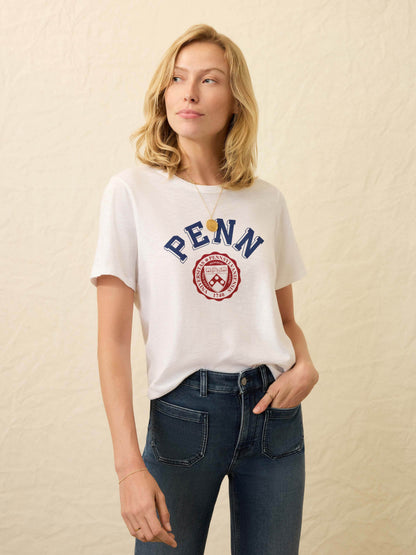 University of Pennsylvania Sunwashed Essential Tee - White