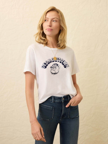 Georgetown Sunwashed Essential Tee - White