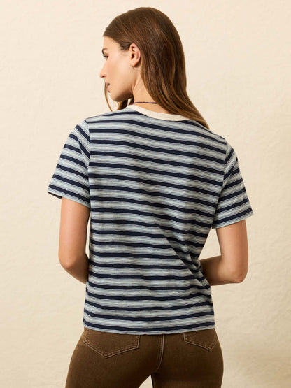 Sunwashed Regenerative Tee - Harbor Haze Stripe