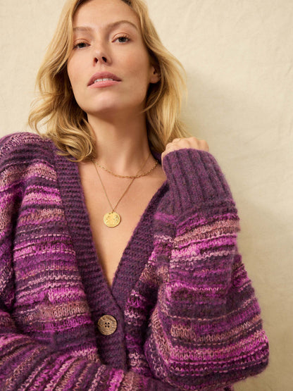 Cliffwalk Cardigan - Rose Dye Vines