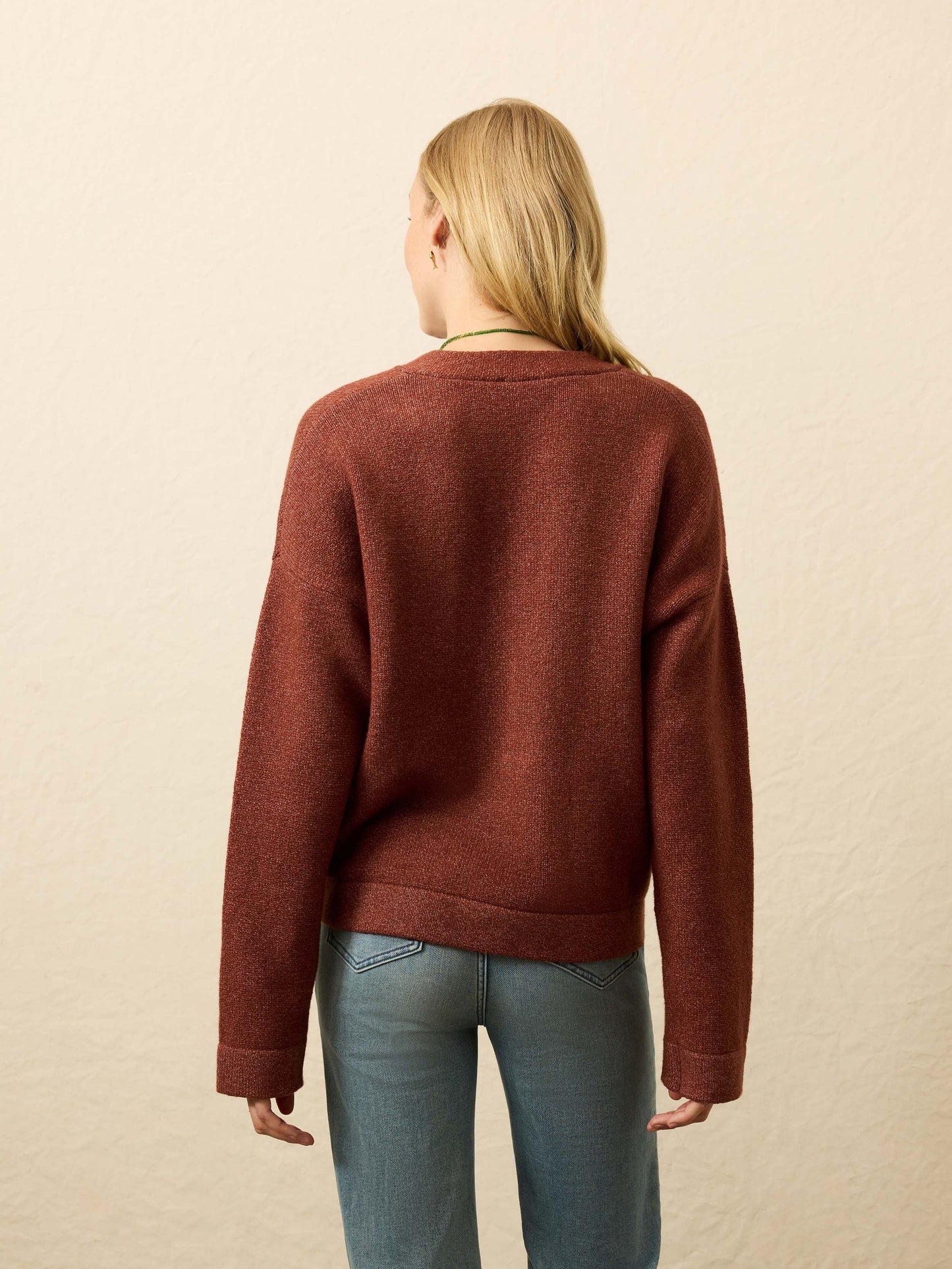 Jackson V-Neck Popover - Smoked Paprika