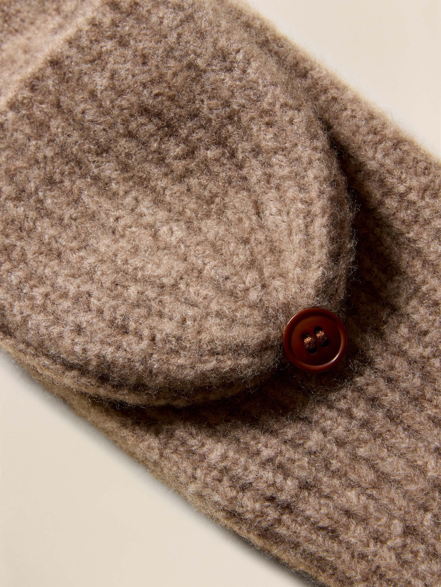 Alpaca Cozy Pop Top Mitten - Toffee