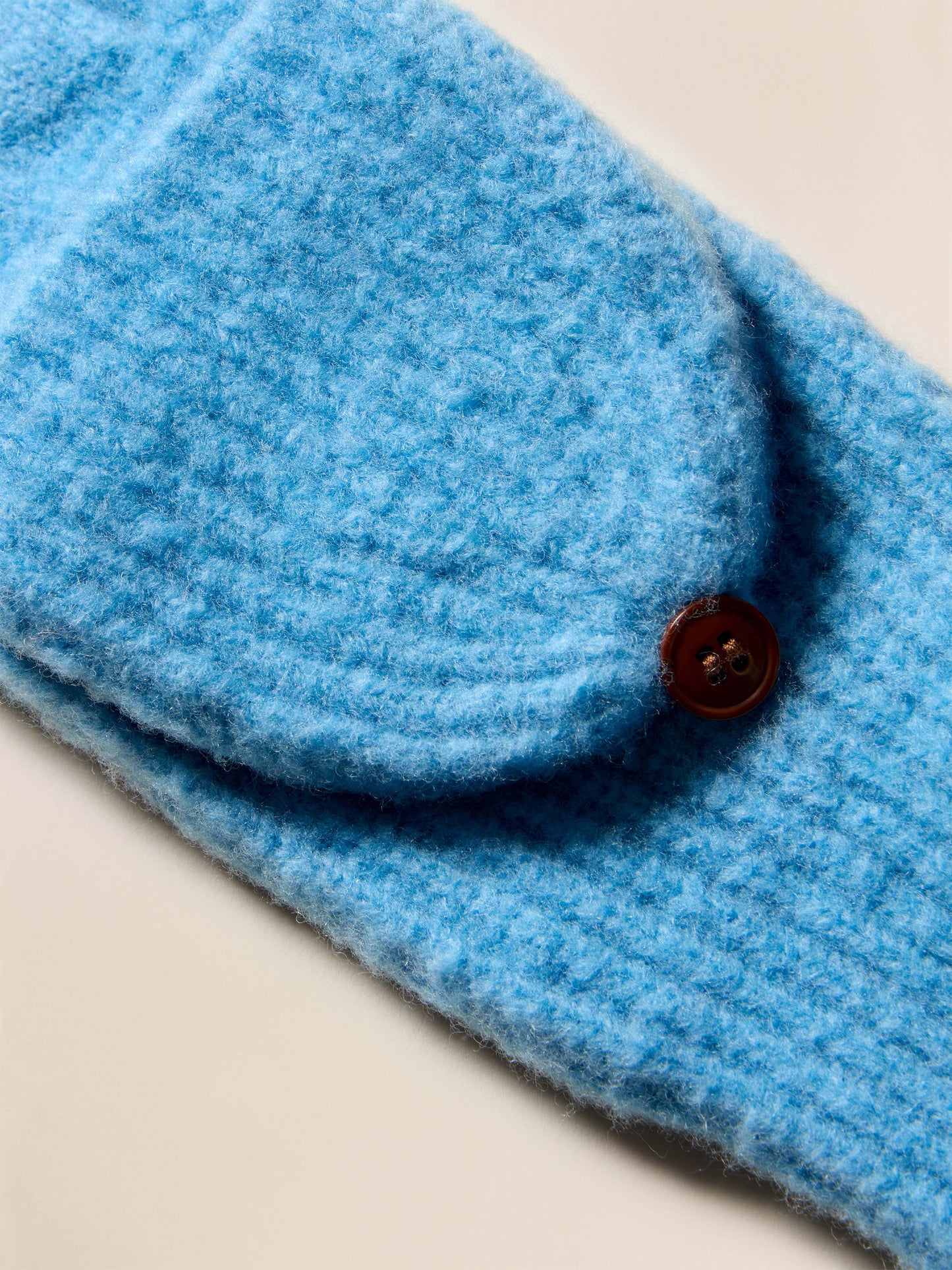 Alpaca Cozy Pop Top Mitten - Lake Blue