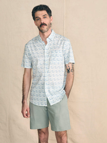Short-Sleeve Movement Shirt - Ivory Endless Peaks