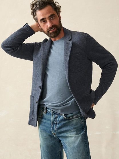Inlet Knit Blazer (Short) - Deep Navy Melange