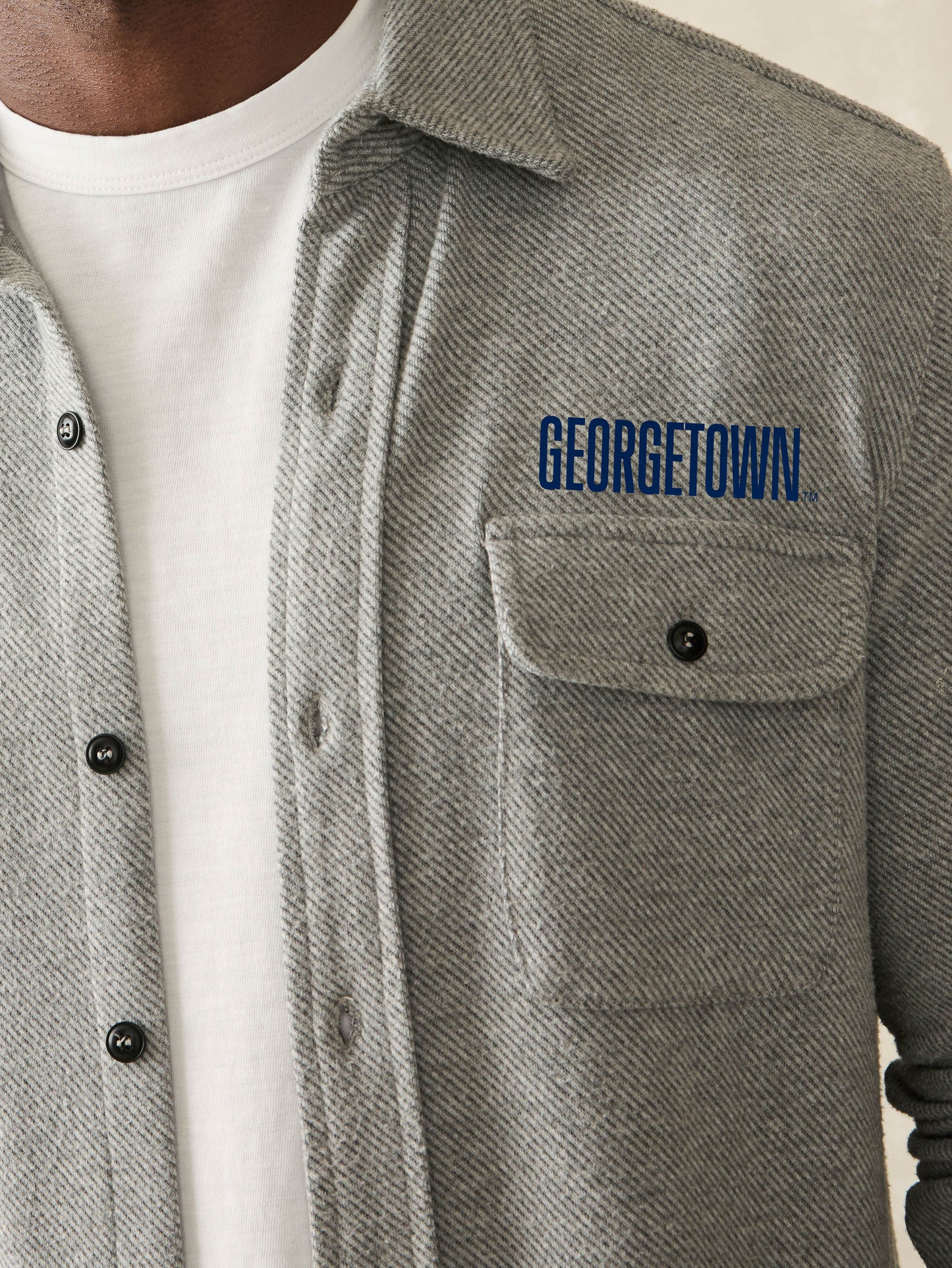 Georgetown Legend Sweater Shirt - Fossil Grey Twill