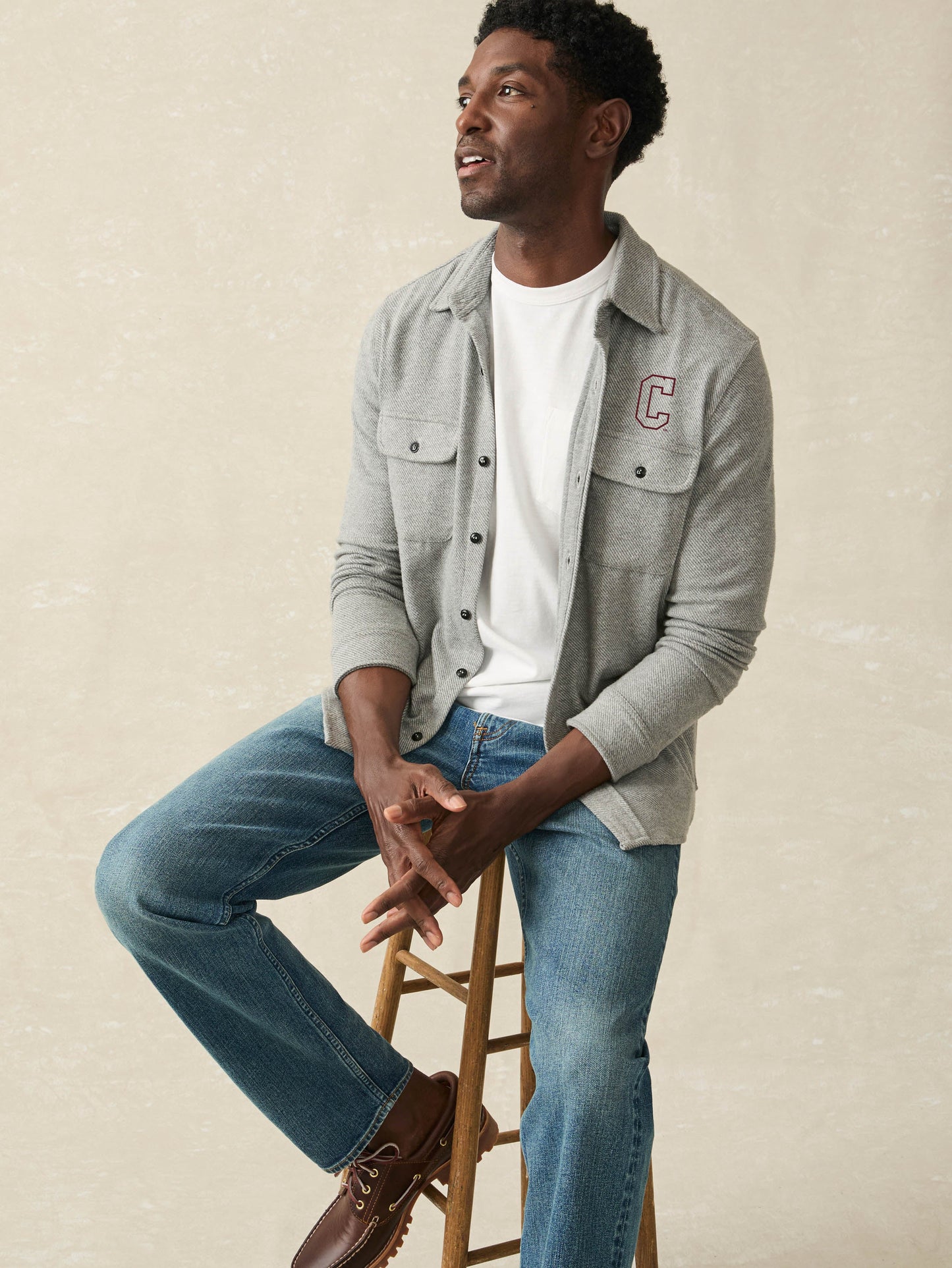 College of Charleston Legend™ Sweater Shirt - Fossil Grey Twill
