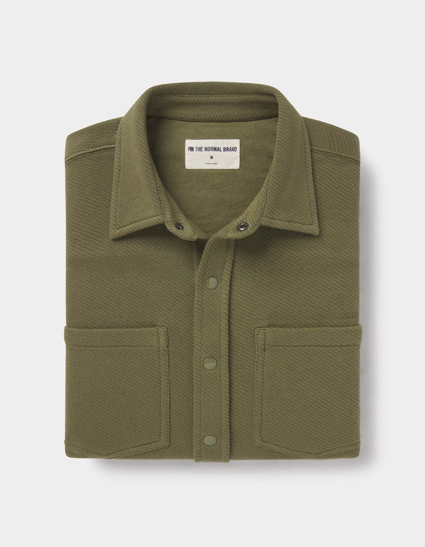 Looped Terry Button Up