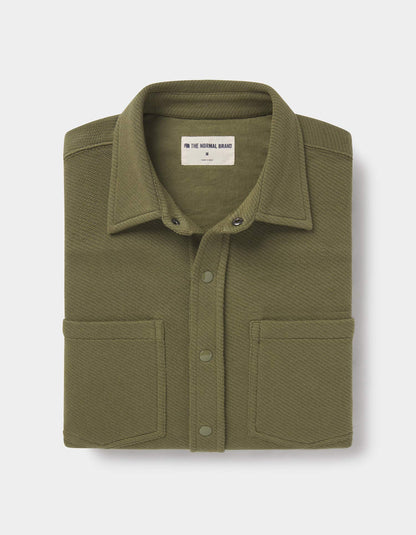 Looped Terry Button Up