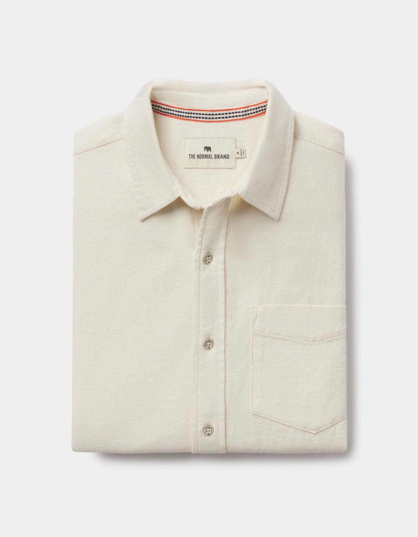 Cotton Denim Long Sleeve Button Up