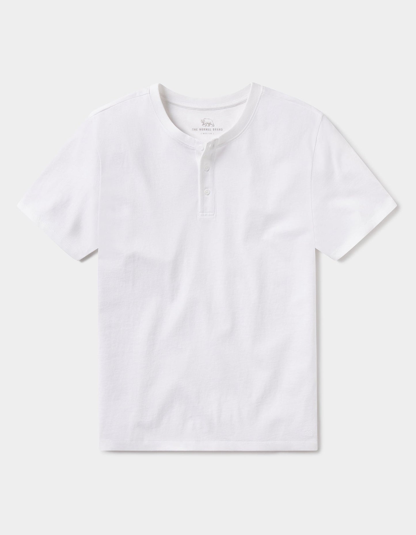 Normal Jersey Henley in White