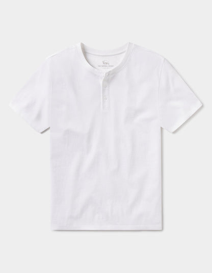 Normal Jersey Henley in White