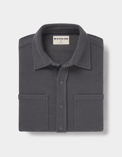 Looped Terry Button Up
