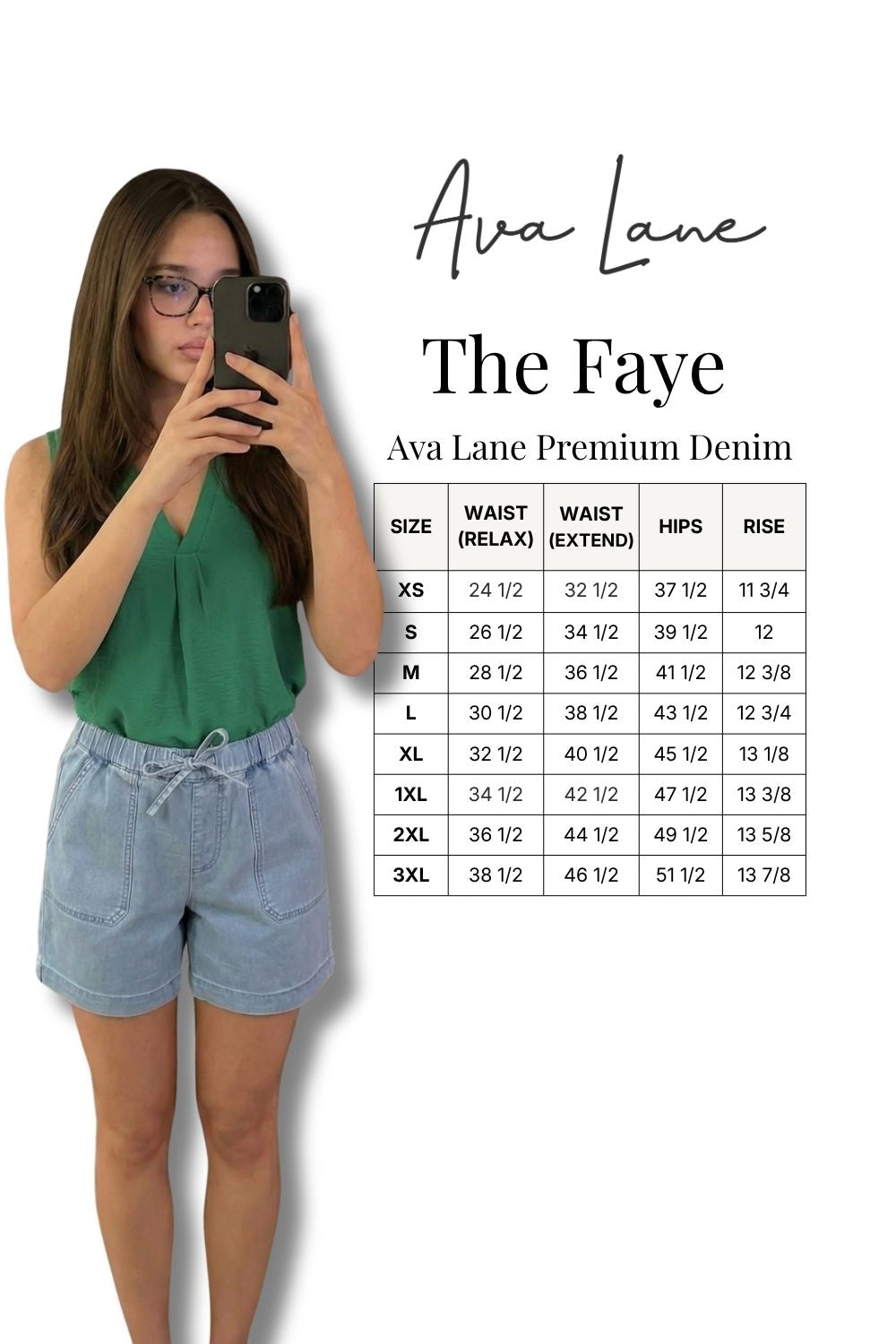 The Faye High-Rise Pull-On Relaxed Fit Denim Shorts