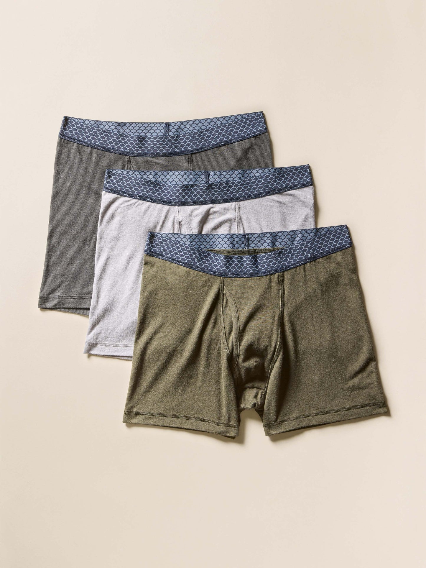 Boxer Brief-3 Pack - Black Grey Olive