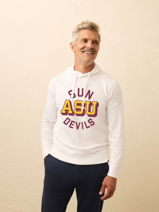 Arizona State University Sunwashed Slub Hoodie - White