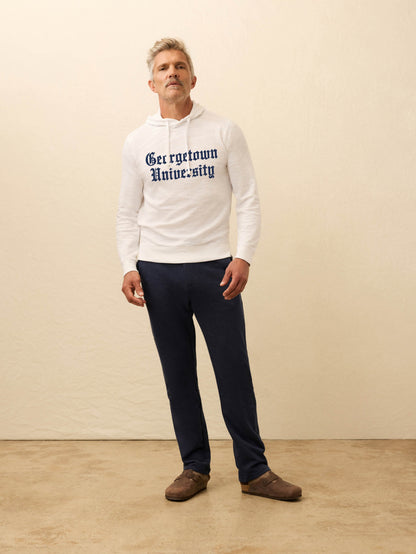 Georgetown Sunwashed Slub Hoodie - White
