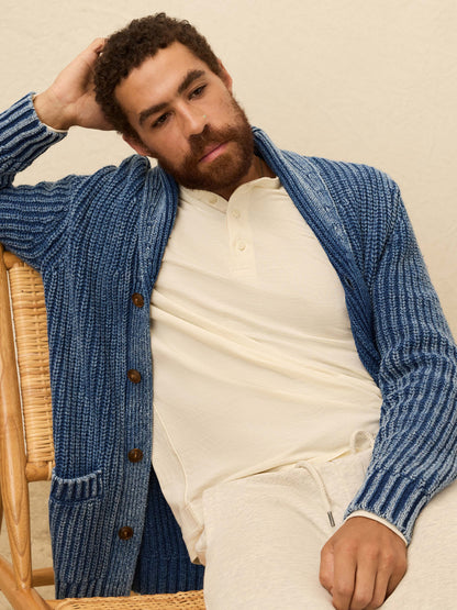 Long-Sleeve Waffle Henley - Snow