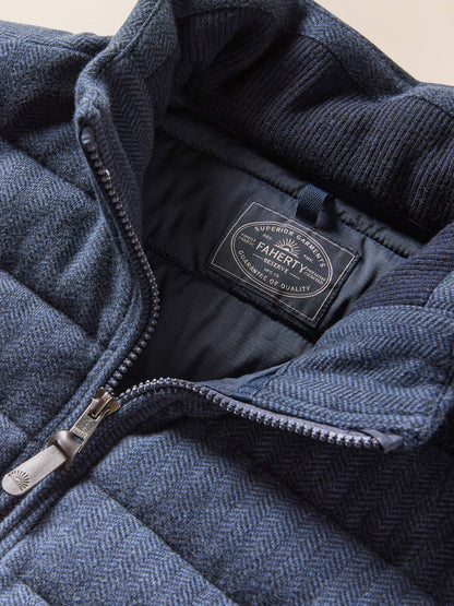 Teton Valley Vest - Navy Twilight Herringbone