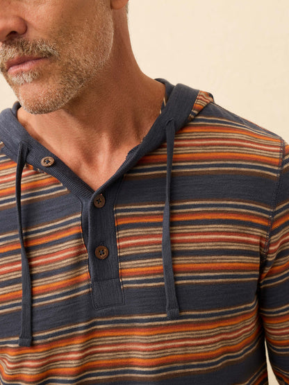Sunwashed Organic Hoodie - Nighttime Fire Stripe