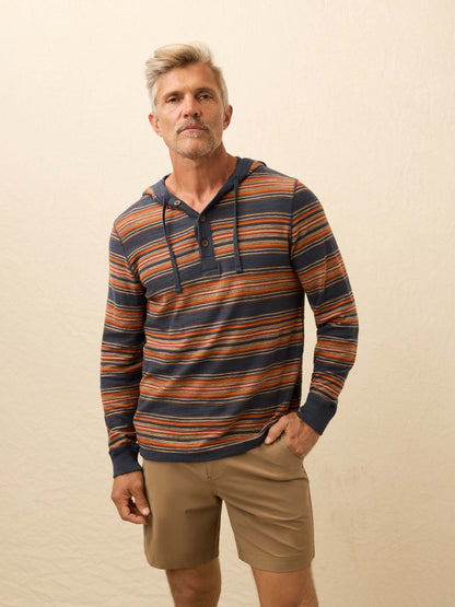 Sunwashed Organic Hoodie - Nighttime Fire Stripe