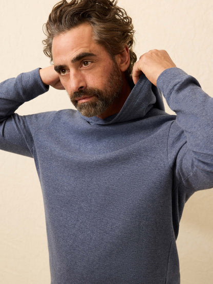 Aspen Lounge Cashmere Hoodie - Night Ocean Melange