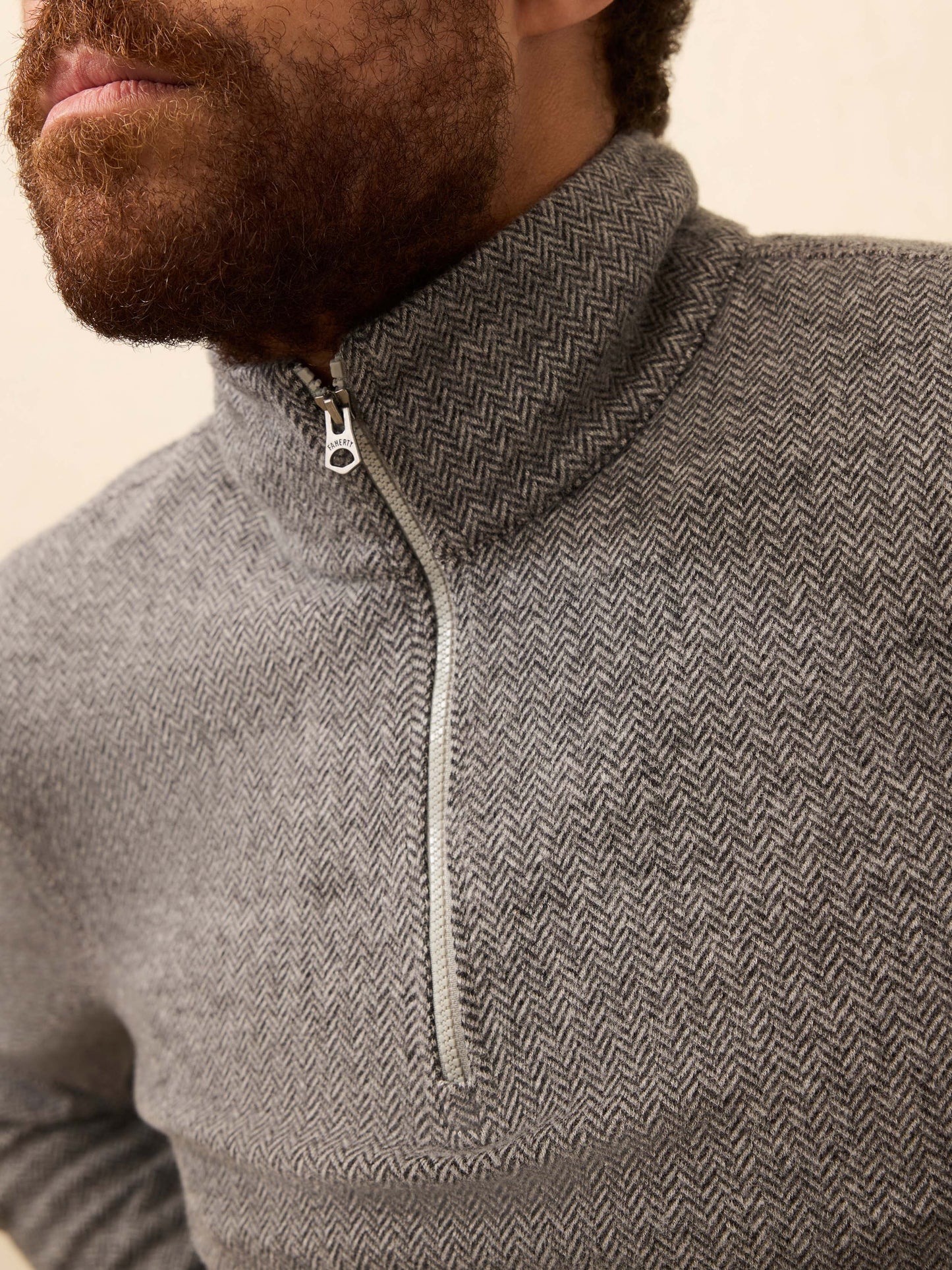 Legend™ Sweater Quarter Zip - Alpine Grey Herringbone