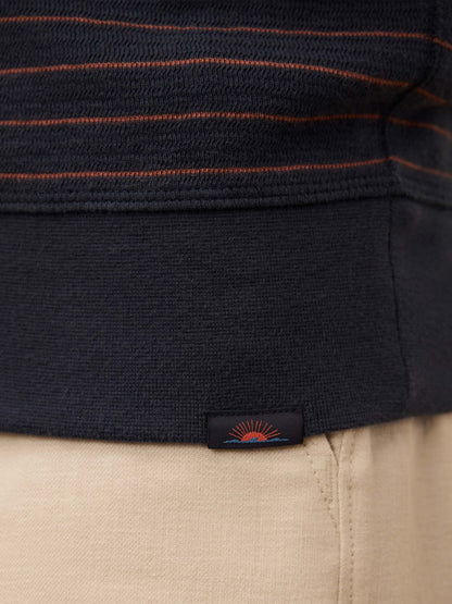 Double Knit Crewneck - Blue Dune Stripe