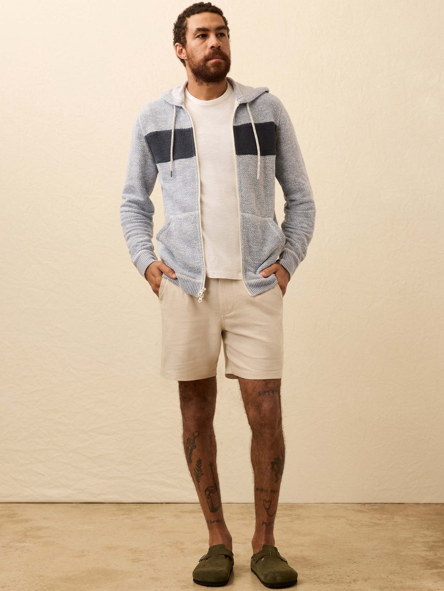 Whitewater Full Zip Hoodie - Whitewater Surf Stripe
