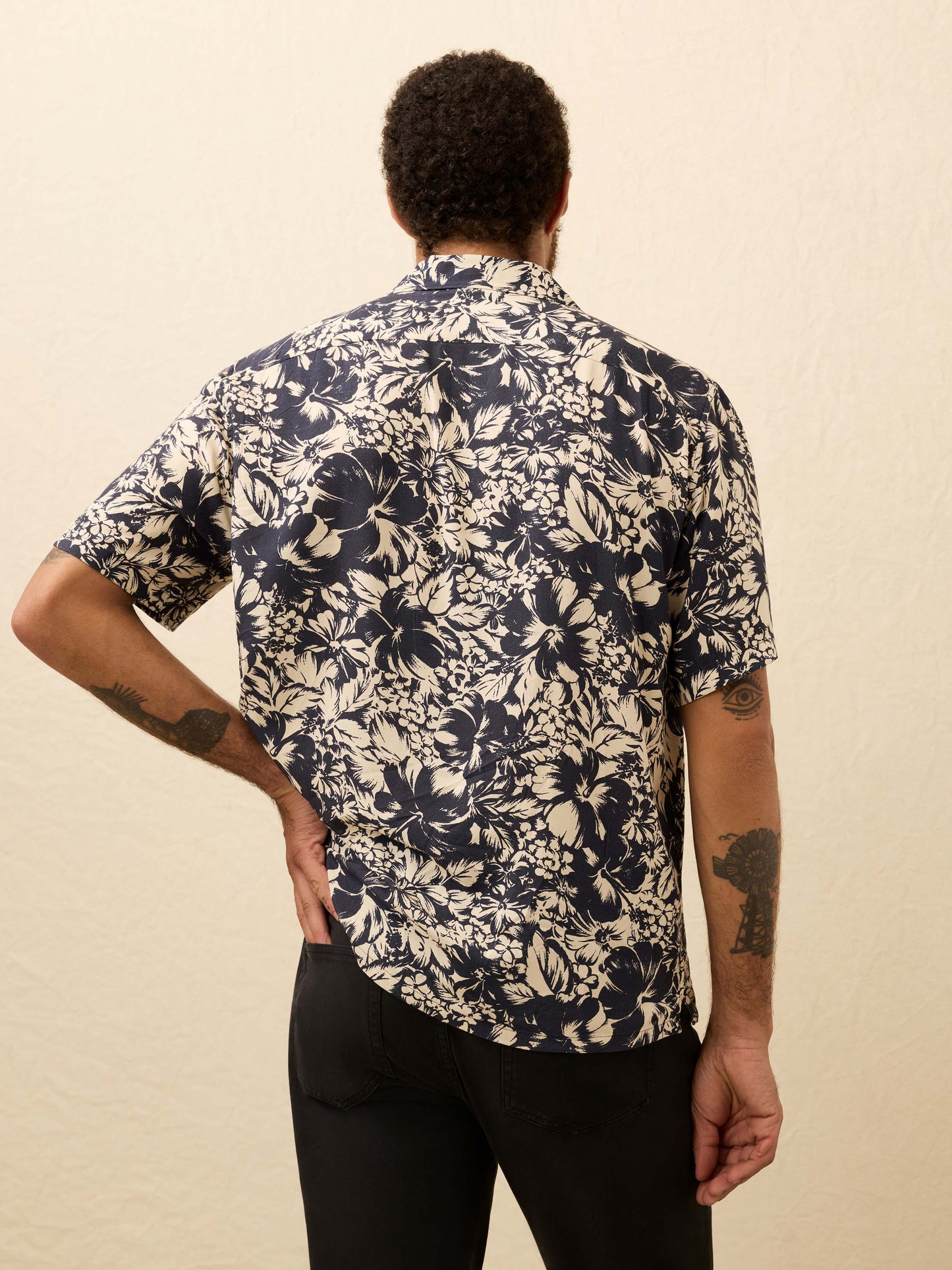 Short-Sleeve Bali Camp Shirt - Fjord Bloom