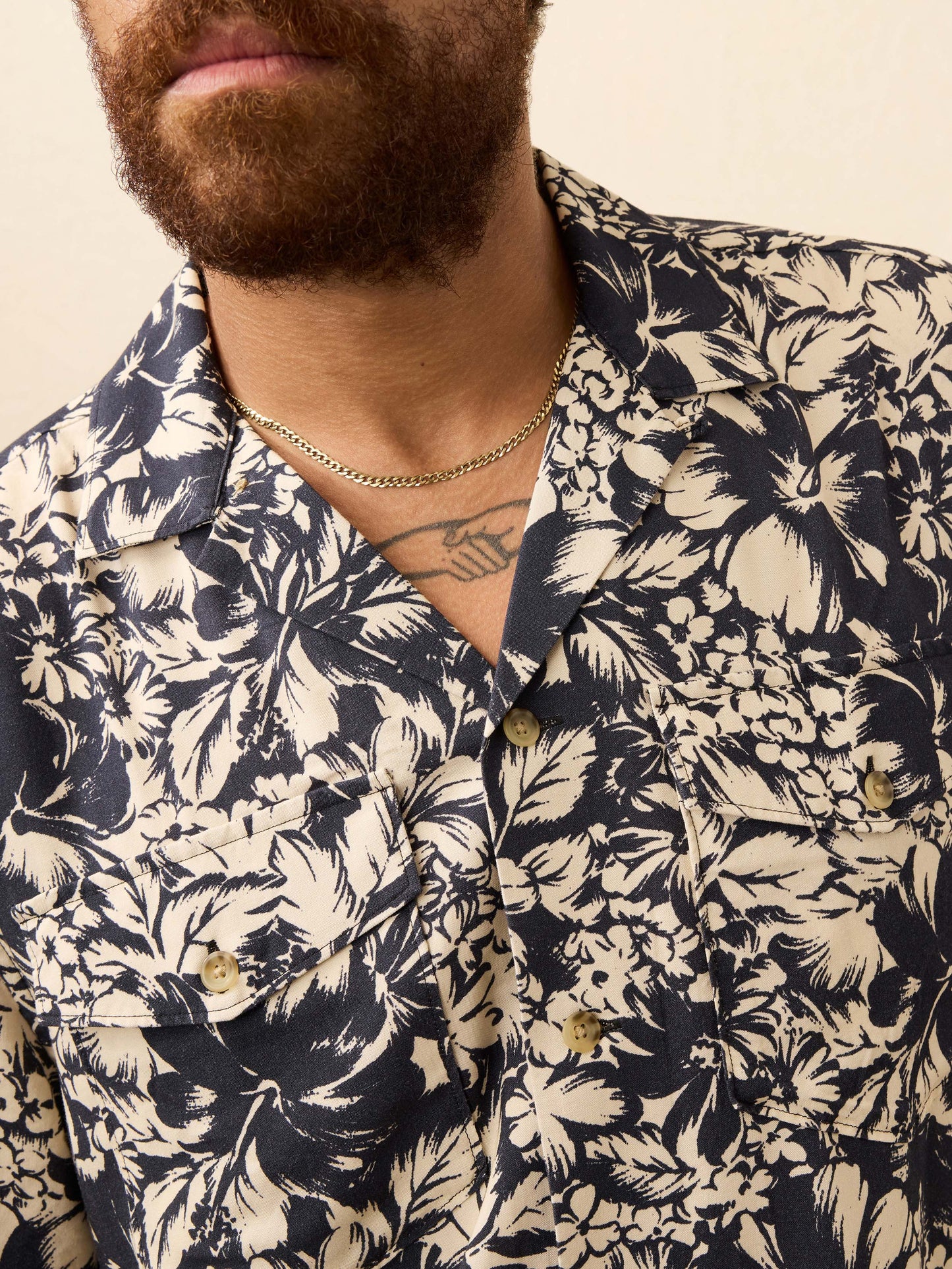 Short-Sleeve Bali Camp Shirt - Fjord Bloom
