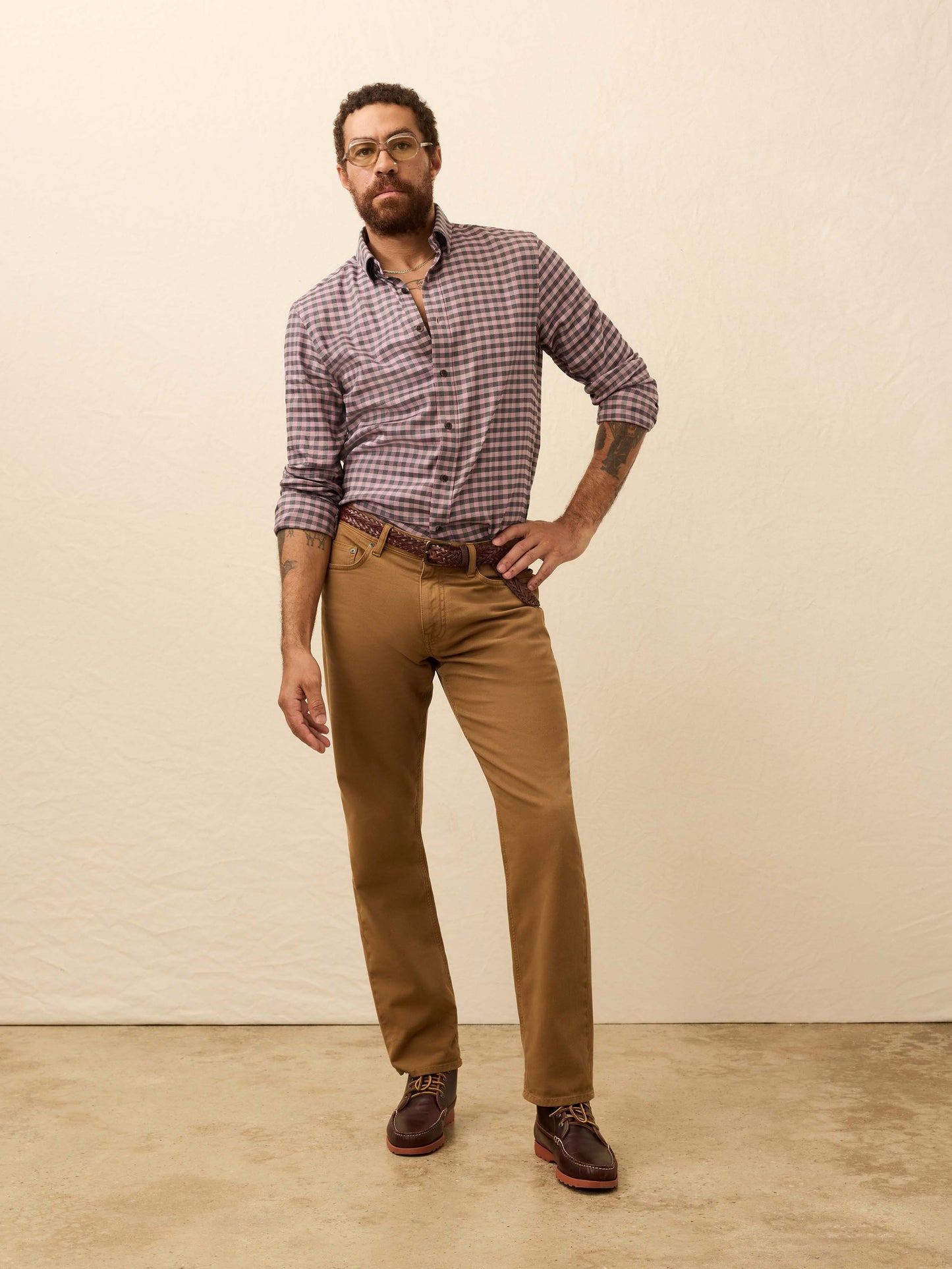 Soft Twill Movement™ Shirt - Charcoal Plum Gingham