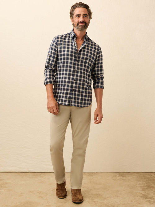 Soft Twill Movement™ Shirt - Navy Smoke Plaid