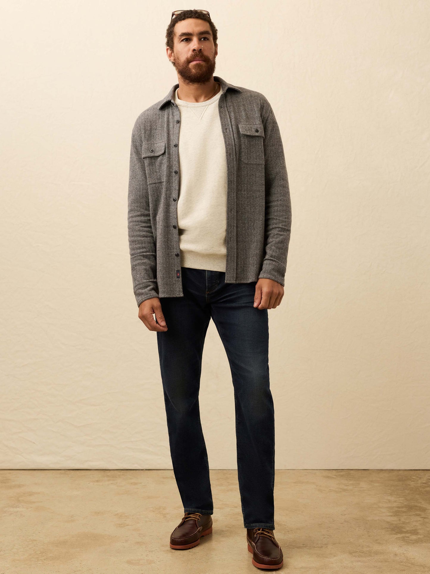Legend™ Sweater Shirt - Alpine Grey Herringbone