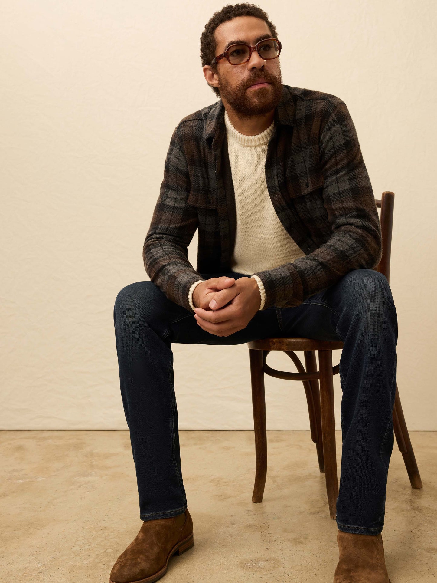 Legend™ Sweater Shirt - Grey Woods Plaid
