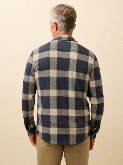 Legend™ Sweater Shirt - Navy Cloud Plaid