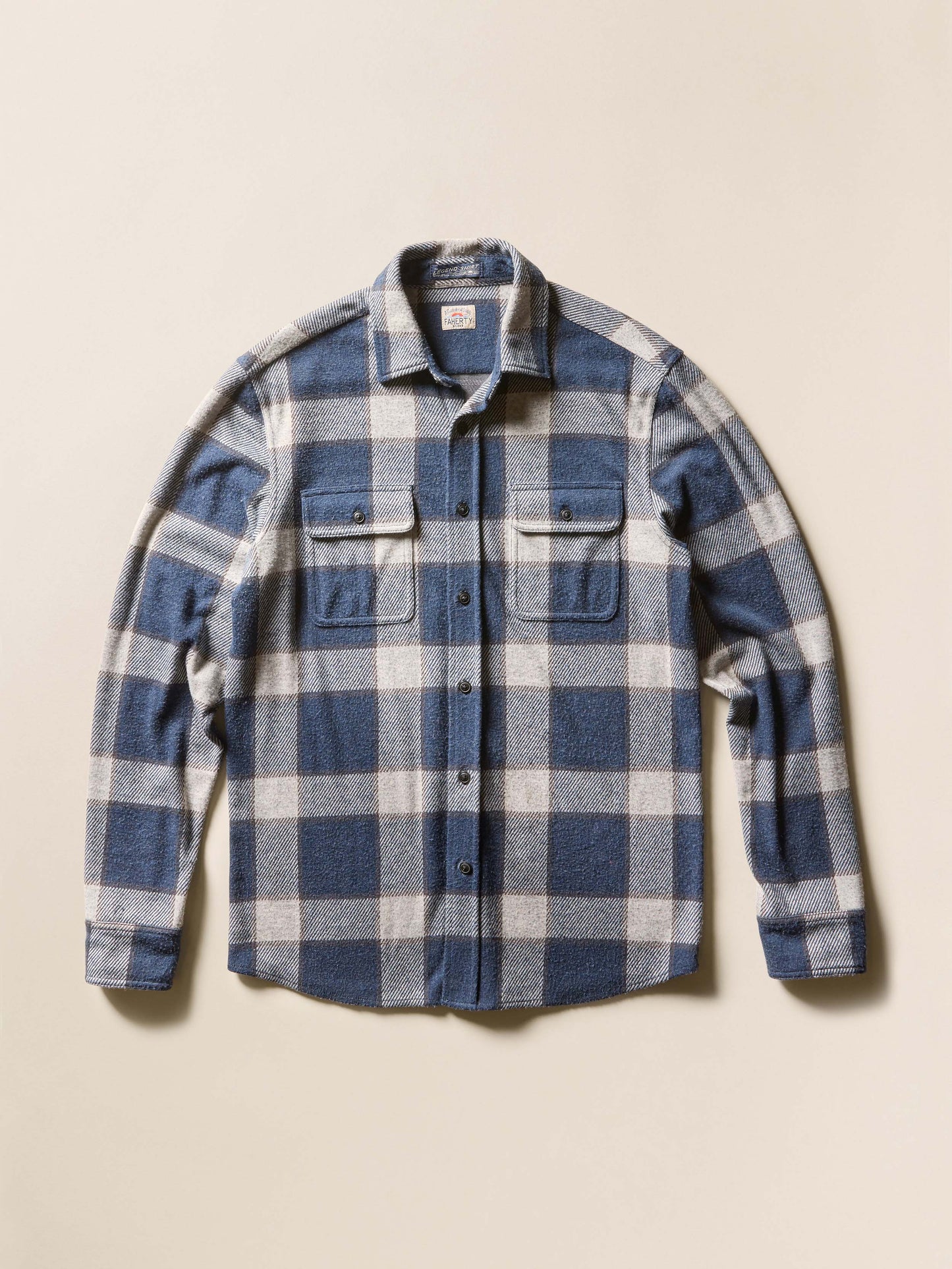 Legend™ Sweater Shirt - Navy Cloud Plaid