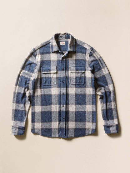 Legend™ Sweater Shirt - Navy Cloud Plaid