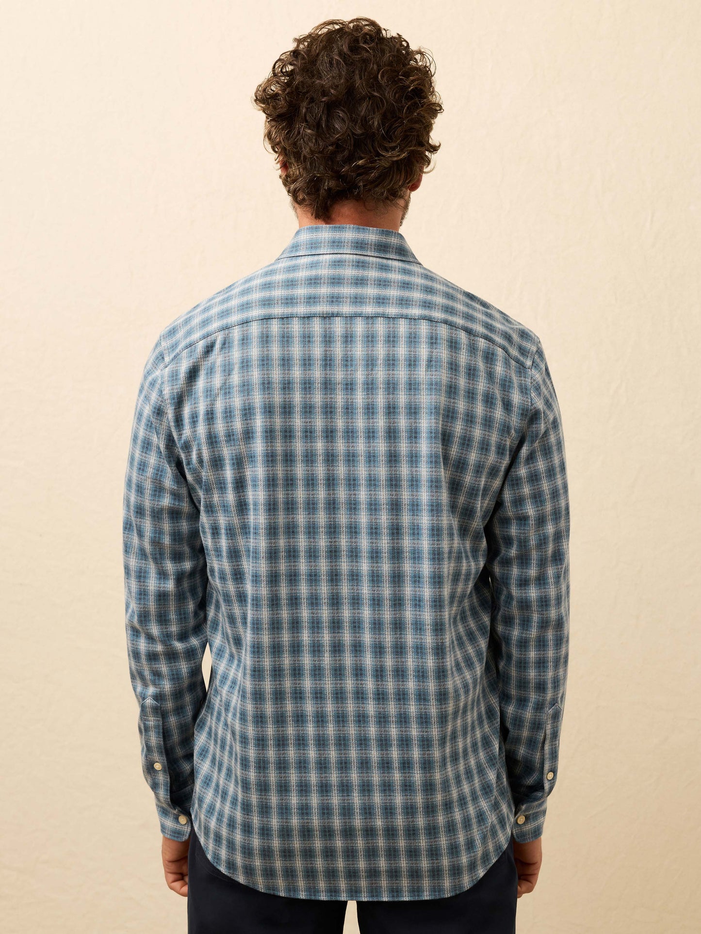 Coastline Knit Shirt - Azure Night Plaid