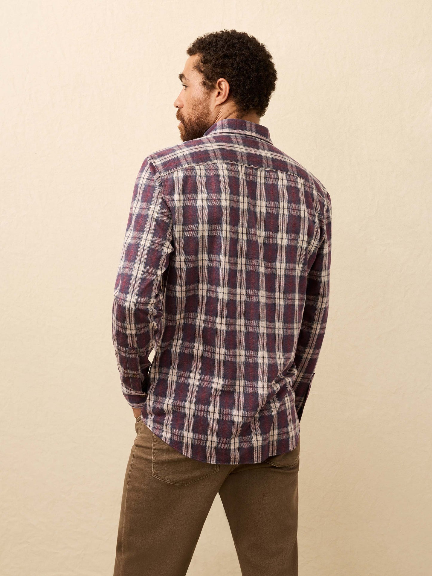 Coastline Knit Shirt - Burgundy Oak Plaid