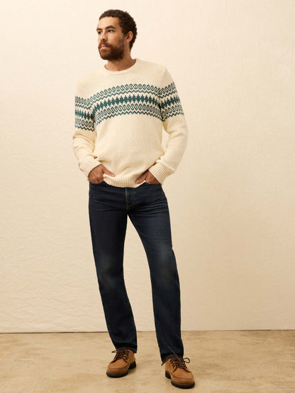 Heirloom Crewneck Sweater - Cream Forest Fairisle