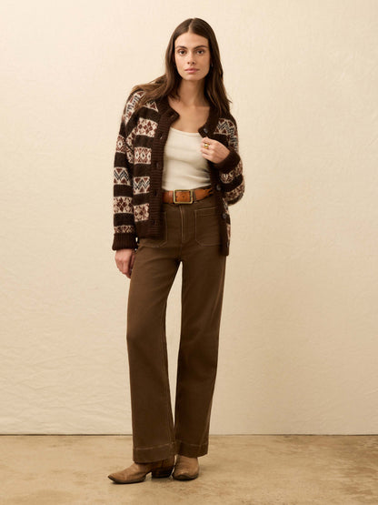 Stretch Terry Patch Pocket Pant - Walnut