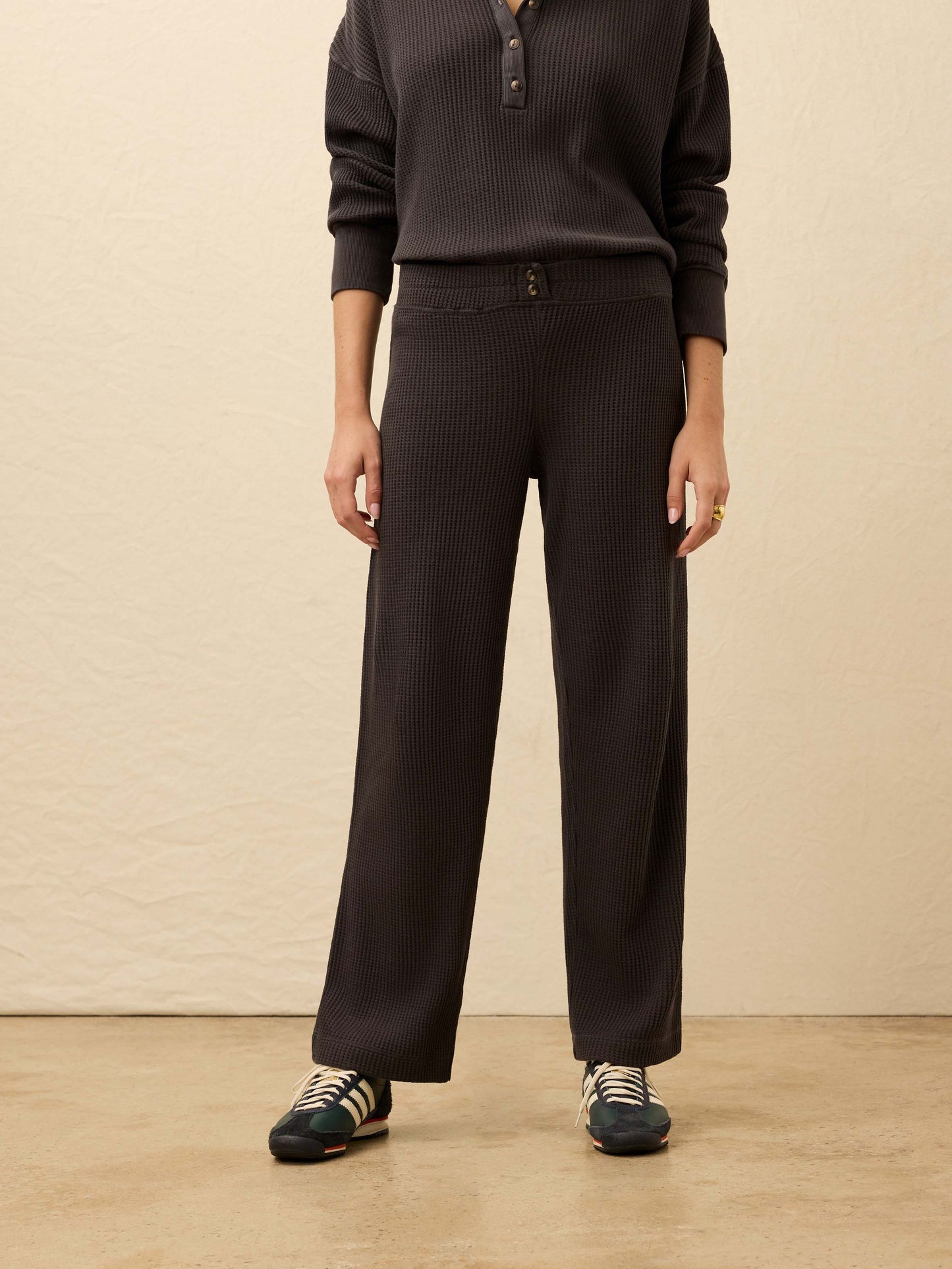 Apres Waffle Pant - Washed Black